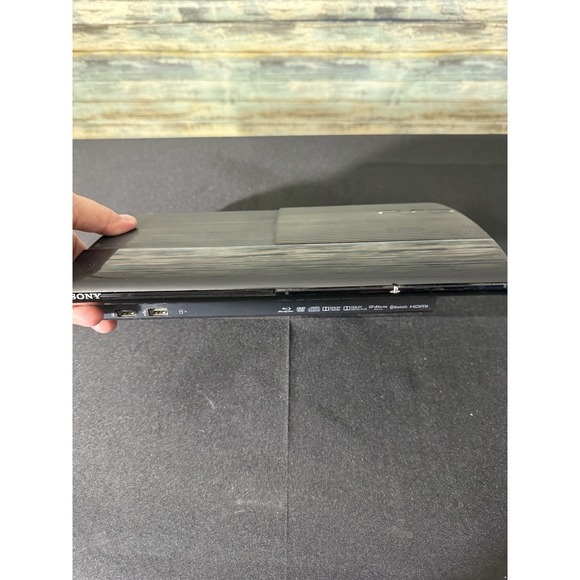 Sony PS3 Super Slim 500GB Untested Part Only Black Console CECH-4001C NotWorking - Picture 2 of 7
